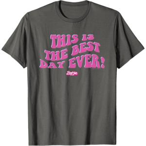 imageBarbie The Movie  This Is The Best Day Ever TShirtAsphalt Grey