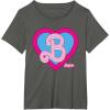 imageBarbie The Movie  B Heart Logo TShirtAsphalt Grey
