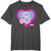 imageBarbie The Movie  B Heart Logo TShirtDark Heather Grey
