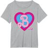 imageBarbie The Movie  B Heart Logo TShirtHeather Grey