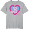 imageBarbie The Movie  B Heart Logo TShirtHeather Grey