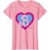 imageBarbie The Movie  B Heart Logo TShirtPink