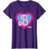 imageBarbie The Movie  B Heart Logo TShirtPurple