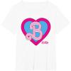 imageBarbie The Movie  B Heart Logo TShirtWhite