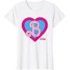 imageBarbie The Movie  B Heart Logo TShirtWhite