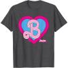 imageBarbie The Movie  B Heart Logo TShirtDark Heather Grey
