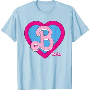 imageBarbie The Movie  B Heart Logo TShirtBaby Blue