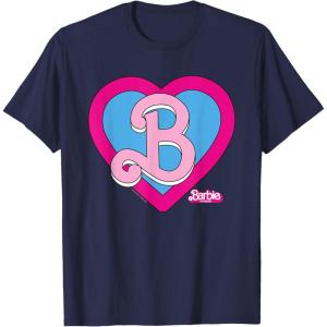 imageBarbie The Movie  B Heart Logo TShirtNavy Blue