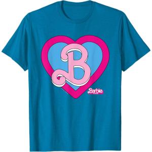 imageBarbie The Movie  B Heart Logo TShirtSapphire Blue