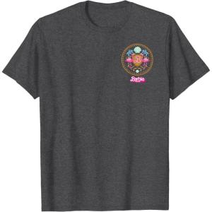 imageBarbie The Movie  Flamingo Crest TShirtDark Heather Grey