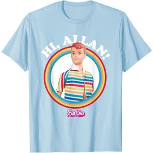 imageBarbie The Movie  Hi Allan TShirtBaby Blue