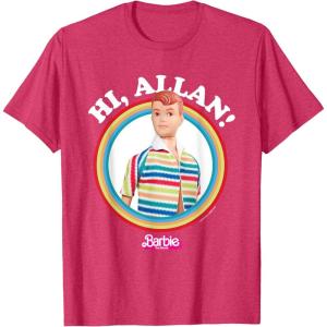 imageBarbie The Movie  Hi Allan TShirtRed Heather