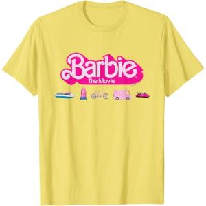 imageBarbie The Movie  Transportation Vehicles TShirtLemon Yellow