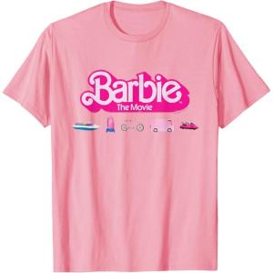 imageBarbie The Movie  Transportation Vehicles TShirtPink