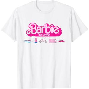 imageBarbie The Movie  Transportation Vehicles TShirtWhite