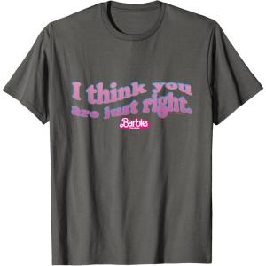 imageBarbie The Movie  Youre Just Right TShirtAsphalt Grey