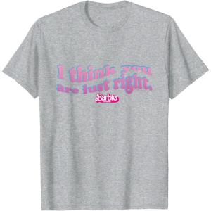 imageBarbie The Movie  Youre Just Right TShirtHeather Grey