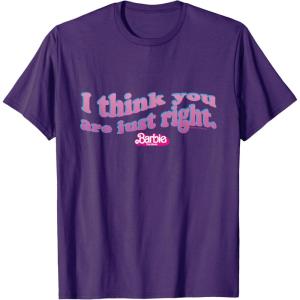 imageBarbie The Movie  Youre Just Right TShirtPurple