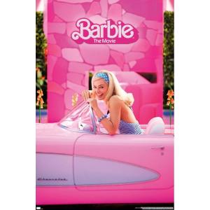 imageTrends International Mattel Barbie The Movie  Barbie Car Wall Poster 34L x 224W Unframed Version