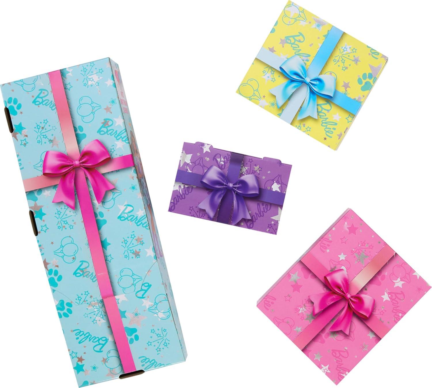 imageBarbie Party Unboxed Doll ampamp Accessories Pet Birthday Series Party Stars Set with 10 Surprises Including Color Change ampamp CakeDecorating Activity