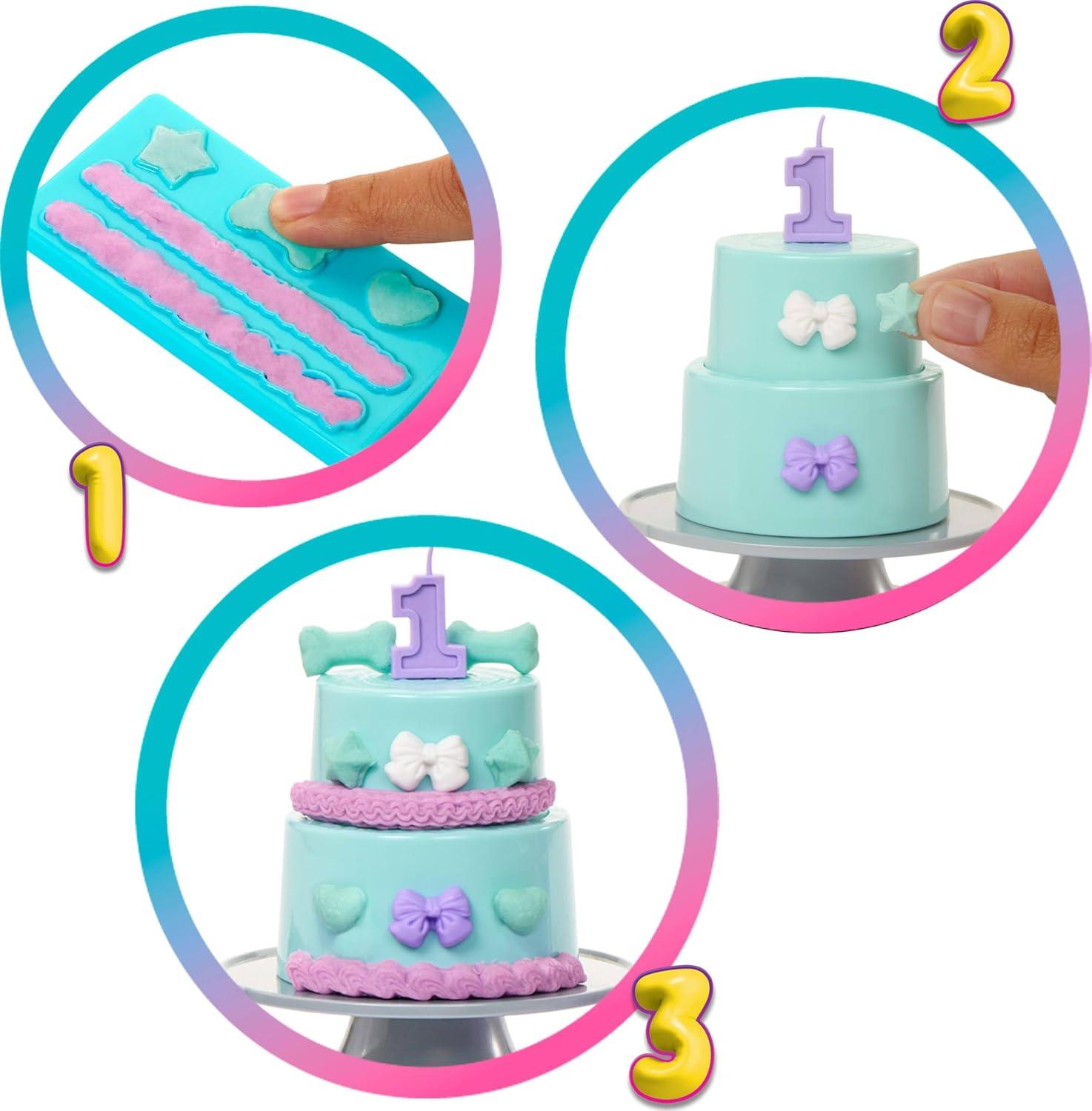 imageBarbie Party Unboxed Doll ampamp Accessories Pet Birthday Series Party Stars Set with 10 Surprises Including Color Change ampamp CakeDecorating Activity