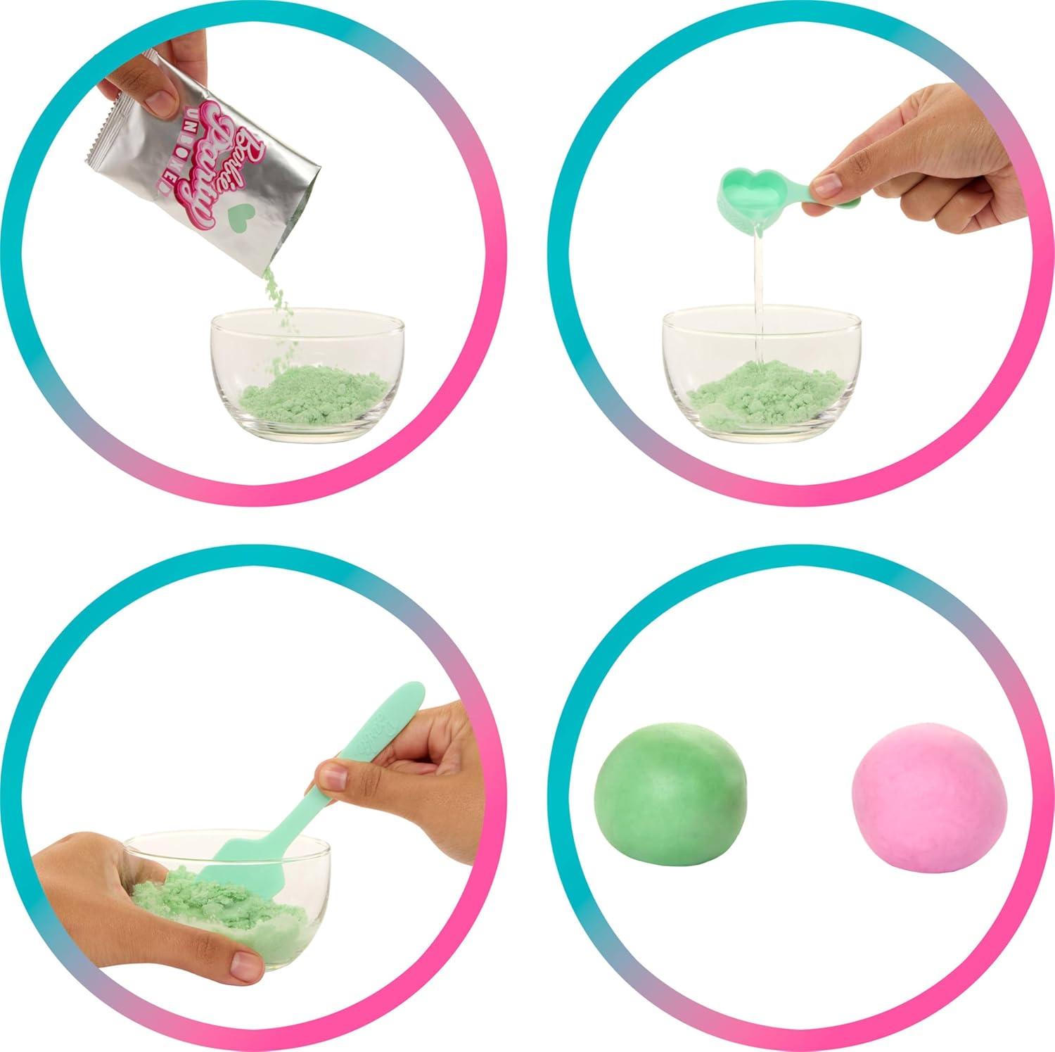 imageBarbie Party Unboxed Doll ampamp Accessories Pet Birthday Series Shimmerin Hearts Set with 10 Surprises Including Color Change ampamp CakeDecorating Activity