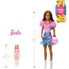 imageBarbie 28in Brunette Fashion Doll with Removable Fashions Pink Top Denim Skirt ampamp Cowboy Boots Necklace and Purse Accessory