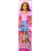 imageBarbie 28in Brunette Fashion Doll with Removable Fashions Pink Top Denim Skirt ampamp Cowboy Boots Necklace and Purse Accessory