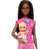 imageBarbie Baby Doctor Doll with Brunette Fashion Doll Wearing Pink Scrubs 1 Baby Doll with Baby Accessories ampamp Furniture
