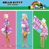 imageBarbie BathPoolBeach Soft Cotton Terry Hooded Towel Wrap 24 in x 50 in By Franco KidsHello Kitty  Friends