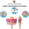 imageBarbie BathPoolBeach Soft Cotton Terry Hooded Towel Wrap 24 in x 50 in By Franco KidsMulticolors