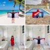 imageBarbie BathPoolBeach Soft Cotton Terry Hooded Towel Wrap 24 in x 50 in By Franco KidsMulticolour