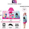 imageBarbie BathPoolBeach Soft Cotton Terry Hooded Towel Wrap 24 in x 50 in By Franco KidsTrolls World Tour