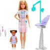 imageBarbie Dentist Doll with Blonde Fashion Doll with Blue Dress and Lab Coat 1 Kid Doll Medical Doctor Furniture ampamp AccessoriesBlue