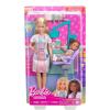 imageBarbie Dentist Doll with Blonde Fashion Doll with Blue Dress and Lab Coat 1 Kid Doll Medical Doctor Furniture ampamp AccessoriesBlue