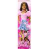 imageBarbie Large Fashion Doll with Dark Brown Hair Wearing Removable Fashions Including Pink Top Denim Skirt Cowboy Boots ampamp 3 Accessories