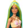 imageBarbie Mermaid Doll with Pink Fantasy Hair ampamp Headband Accessory Toy with StarfishInspired Bodice ampamp Soft Orange TailBlue  Yellow