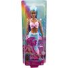 imageBarbie Mermaid Doll with Pink Fantasy Hair ampamp Headband Accessory Toy with StarfishInspired Bodice ampamp Soft Orange TailBlue