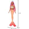 imageBarbie Mermaid Doll with Pink Fantasy Hair ampamp Headband Accessory Toy with StarfishInspired Bodice ampamp Soft Orange TailBright Pink