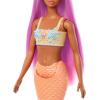 imageBarbie Mermaid Doll with Pink Fantasy Hair ampamp Headband Accessory Toy with StarfishInspired Bodice ampamp Soft Orange TailBright Pink