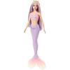 imageBarbie Mermaid Doll with Pink Fantasy Hair ampamp Headband Accessory Toy with StarfishInspired Bodice ampamp Soft Orange TailLavender