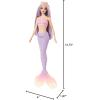 imageBarbie Mermaid Doll with Pink Fantasy Hair ampamp Headband Accessory Toy with StarfishInspired Bodice ampamp Soft Orange TailLavender