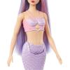 imageBarbie Mermaid Doll with Pink Fantasy Hair ampamp Headband Accessory Toy with StarfishInspired Bodice ampamp Soft Orange TailLavender