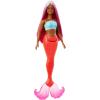 imageBarbie Mermaid Doll with Pink Fantasy Hair ampamp Headband Accessory Toy with StarfishInspired Bodice ampamp Soft Orange TailMagenta