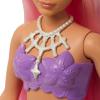 imageBarbie Mermaid Doll with Pink Fantasy Hair ampamp Headband Accessory Toy with StarfishInspired Bodice ampamp Soft Orange TailPink
