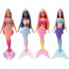 imageBarbie Mermaid Doll with Pink Fantasy Hair ampamp Headband Accessory Toy with StarfishInspired Bodice ampamp Soft Orange TailPurple