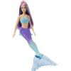 imageBarbie Mermaid Doll with Pink Fantasy Hair ampamp Headband Accessory Toy with StarfishInspired Bodice ampamp Soft Orange TailPurple