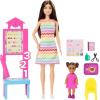 imageBarbie Teacher Doll with Brunette Fashion Doll with Printed Dress 1 Toddler Doll ampamp Teaching AccessoriesBrunette Toddler Doll