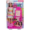 imageBarbie Teacher Doll with Brunette Fashion Doll with Printed Dress 1 Toddler Doll ampamp Teaching AccessoriesBrunette Toddler Doll