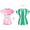 imageBarbie ampamp Ken Fashions 2Pack Clothing ampamp Accessories Set Pink Dream Top ampamp Skirt with Bracelet for Barbie Doll ampamp Striped Romper ampamp Sunglasses for Ken DollMulticolor